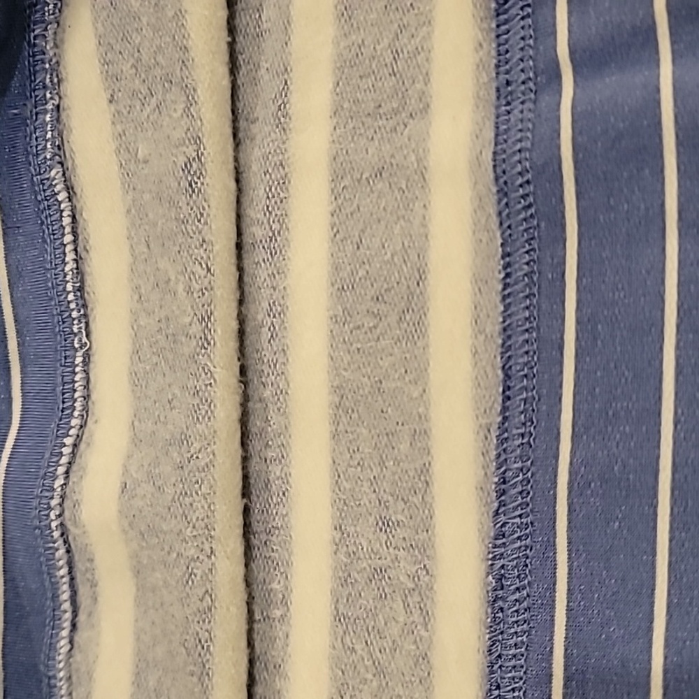 Cupio Striped Cowl Neck Top Blue White Large - Picture 11 of 12